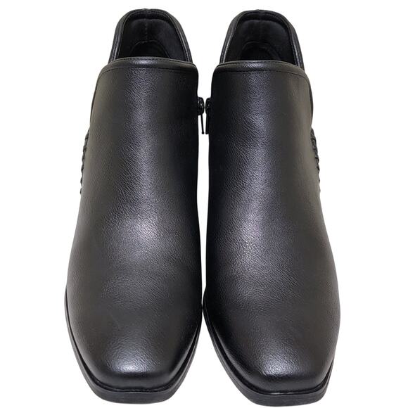 Baretraps Women Tristen V Cut Ankle Booties Size US 11M Black Faux Leather - Picture 4 of 5